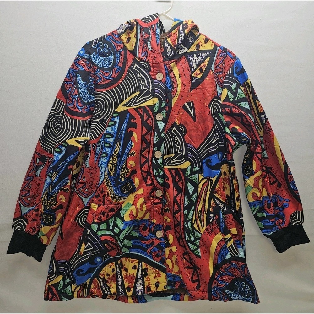 VTG Style Unbranded Furl Lined 1XL Coat Fresh Prince Style maximalist Streetwear
